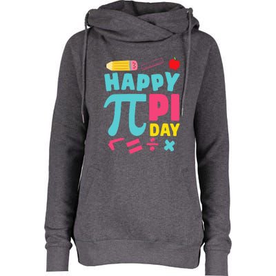 Happy Pi Day Mathematic Math Teacher Womens Funnel Neck Pullover Hood