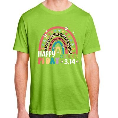 Happy Pi Day Leopard Rainbow Mathematic Math Teacher Funny Funny Gift Adult ChromaSoft Performance T-Shirt