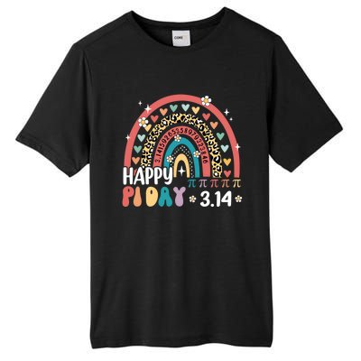 Happy Pi Day Leopard Rainbow Mathematic Math Teacher Funny Funny Gift Tall Fusion ChromaSoft Performance T-Shirt