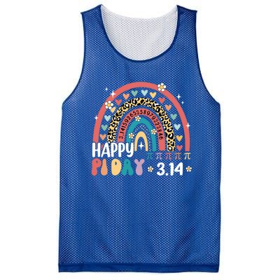 Happy Pi Day Leopard Rainbow Mathematic Math Teacher Funny Funny Gift Mesh Reversible Basketball Jersey Tank