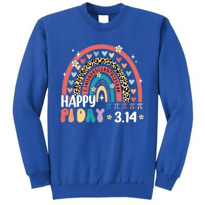 Happy Pi Day Leopard Rainbow Mathematic Math Teacher Funny Funny Gift Tall Sweatshirt