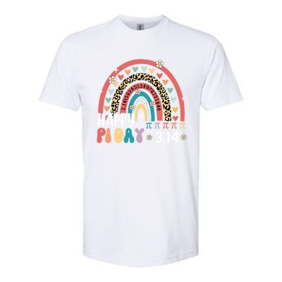 Happy Pi Day Leopard Rainbow Mathematic Math Teacher Funny Funny Gift Softstyle® CVC T-Shirt