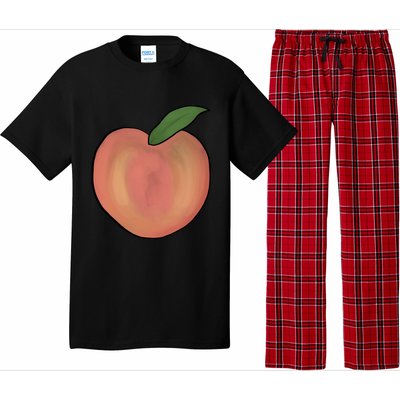 Handdrawn Peachy Delight Present Fruit Lovers Gift Pajama Set