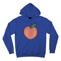 Handdrawn Peachy Delight Present Fruit Lovers Gift Hoodie