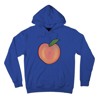 Handdrawn Peachy Delight Present Fruit Lovers Gift Hoodie