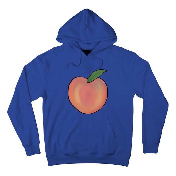 Handdrawn Peachy Delight Present Fruit Lovers Gift Hoodie