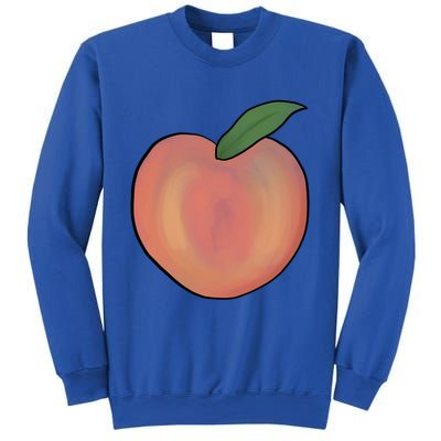 Handdrawn Peachy Delight Present Fruit Lovers Gift Sweatshirt