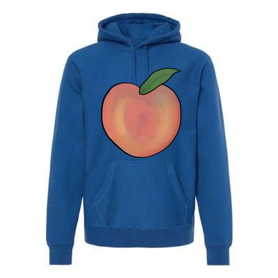 Handdrawn Peachy Delight Present Fruit Lovers Gift Premium Hoodie