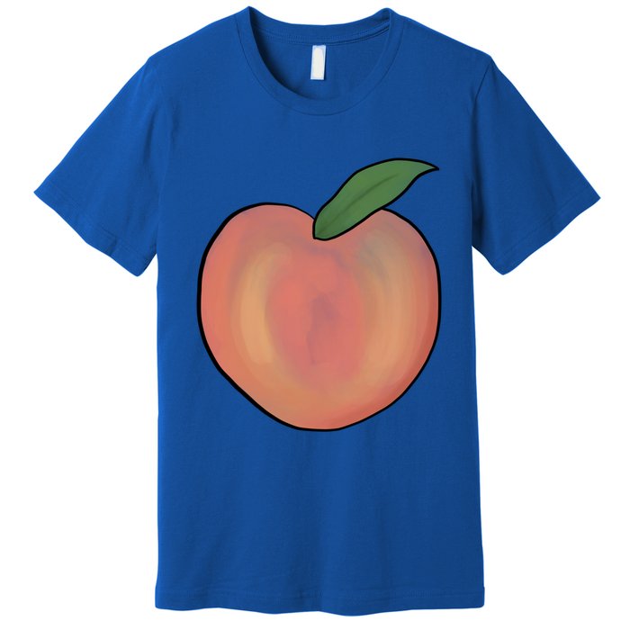 Handdrawn Peachy Delight Present Fruit Lovers Gift Premium T-Shirt