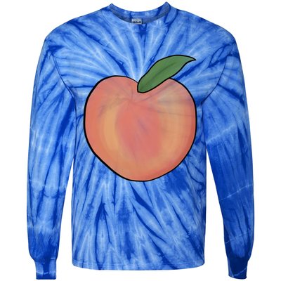 Handdrawn Peachy Delight Present Fruit Lovers Gift Tie-Dye Long Sleeve Shirt