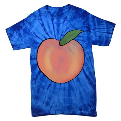 Handdrawn Peachy Delight Present Fruit Lovers Gift Tie-Dye T-Shirt