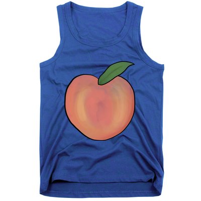 Handdrawn Peachy Delight Present Fruit Lovers Gift Tank Top