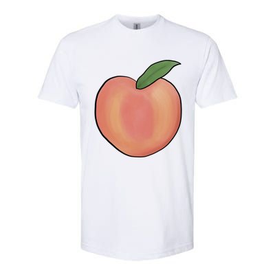 Handdrawn Peachy Delight Present Fruit Lovers Gift Softstyle CVC T-Shirt