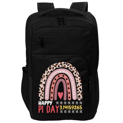 Happy Pi Day Leopard Rainbow Mathematic Math Teacher Gift Impact Tech Backpack