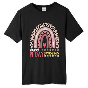 Happy Pi Day Leopard Rainbow Mathematic Math Teacher Gift Tall Fusion ChromaSoft Performance T-Shirt