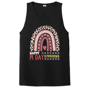 Happy Pi Day Leopard Rainbow Mathematic Math Teacher Gift PosiCharge Competitor Tank