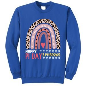 Happy Pi Day Leopard Rainbow Mathematic Math Teacher Gift Sweatshirt