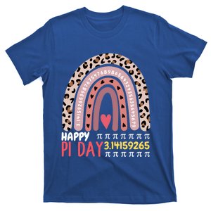 Happy Pi Day Leopard Rainbow Mathematic Math Teacher Gift T-Shirt