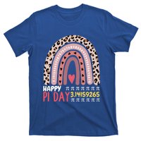 Happy Pi Day Leopard Rainbow Mathematic Math Teacher Gift T-Shirt