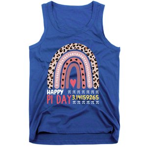 Happy Pi Day Leopard Rainbow Mathematic Math Teacher Gift Tank Top