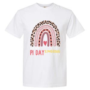 Happy Pi Day Leopard Rainbow Mathematic Math Teacher Gift Garment-Dyed Heavyweight T-Shirt