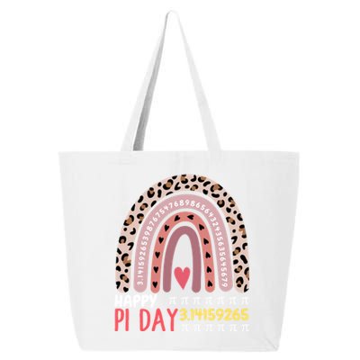 Happy Pi Day Leopard Rainbow Mathematic Math Teacher Gift 25L Jumbo Tote