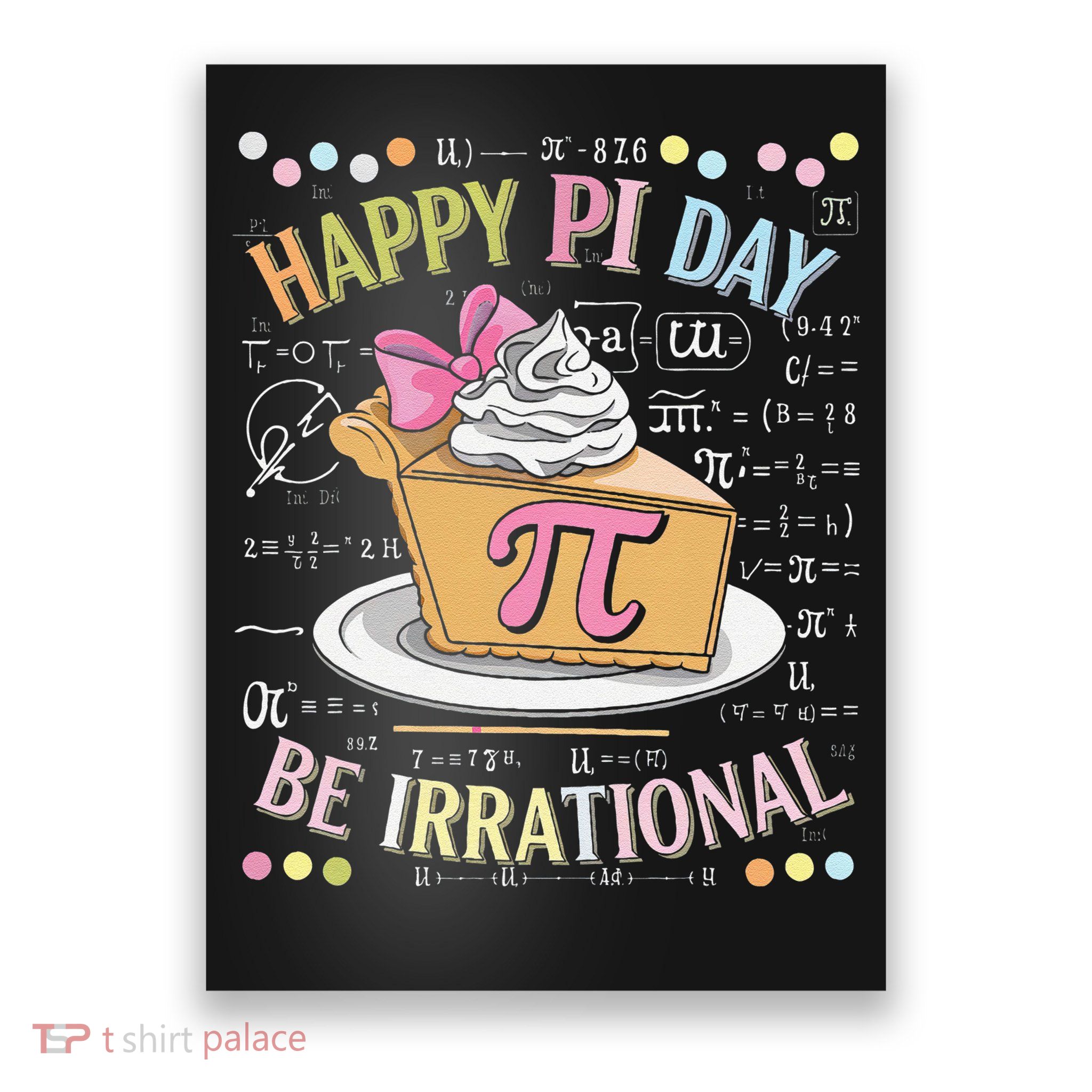 Happy Pi Day Funny Math Coach Teacher Pi Day Coquette Bow Gift Poster