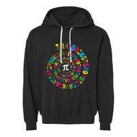 Happy Pi Day 3.14 Mathematic Math Teacher Gift Spiral Pi Day Garment-Dyed Fleece Hoodie