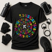 Happy Pi Day 3.14 Mathematic Math Teacher Gift Spiral Pi Day Performance Shirt