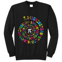 Happy Pi Day 3.14 Mathematic Math Teacher Gift Spiral Pi Day Sweatshirt