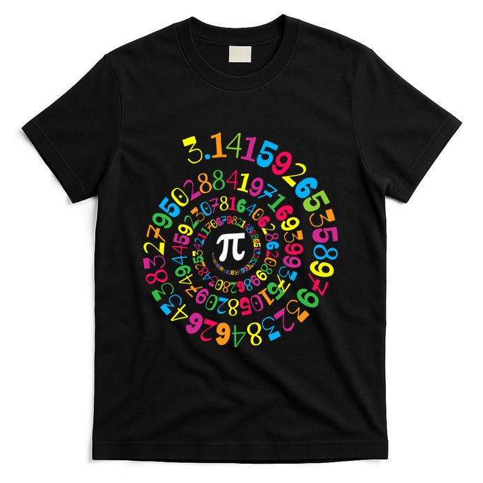 Happy Pi Day 3.14 Mathematic Math Teacher Gift Spiral Pi Day T-Shirt