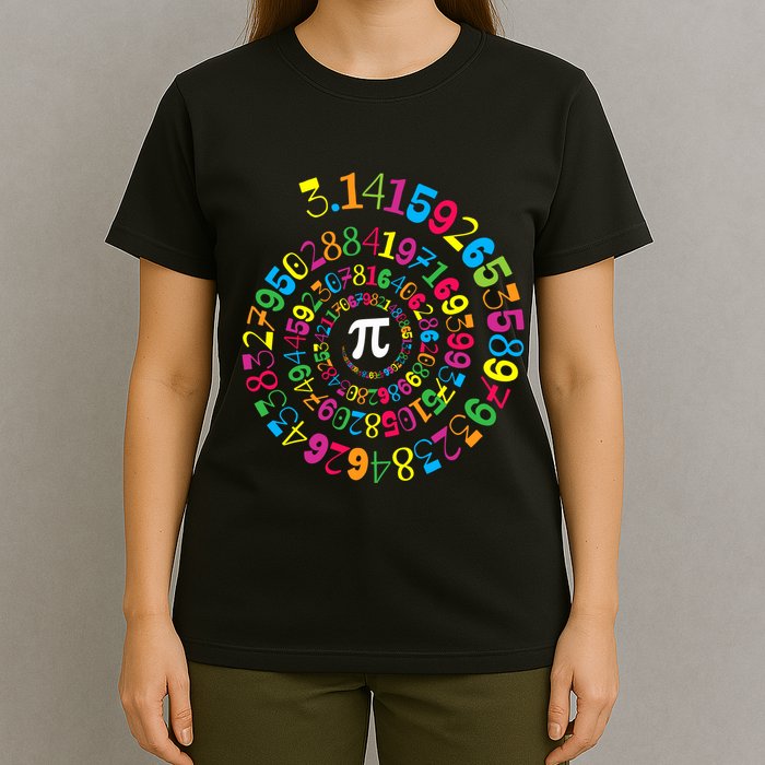 Happy Pi Day 3.14 Mathematic Math Teacher Gift Spiral Pi Day T-Shirt