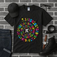 Happy Pi Day 3.14 Mathematic Math Teacher Gift Spiral Pi Day Tall T-Shirt
