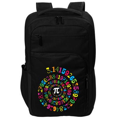 Happy Pi Day 3.14 Mathematic Math Teacher Gift Spiral Pi Day Impact Tech Backpack