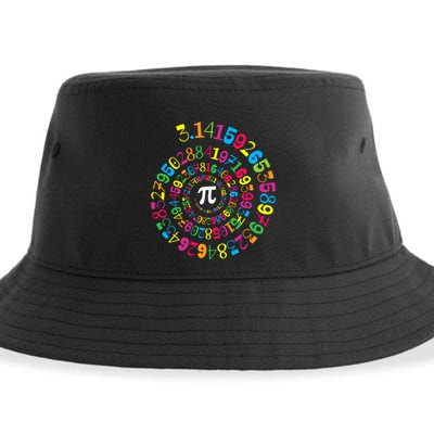Happy Pi Day 3.14 Mathematic Math Teacher Gift Spiral Pi Day Sustainable Bucket Hat