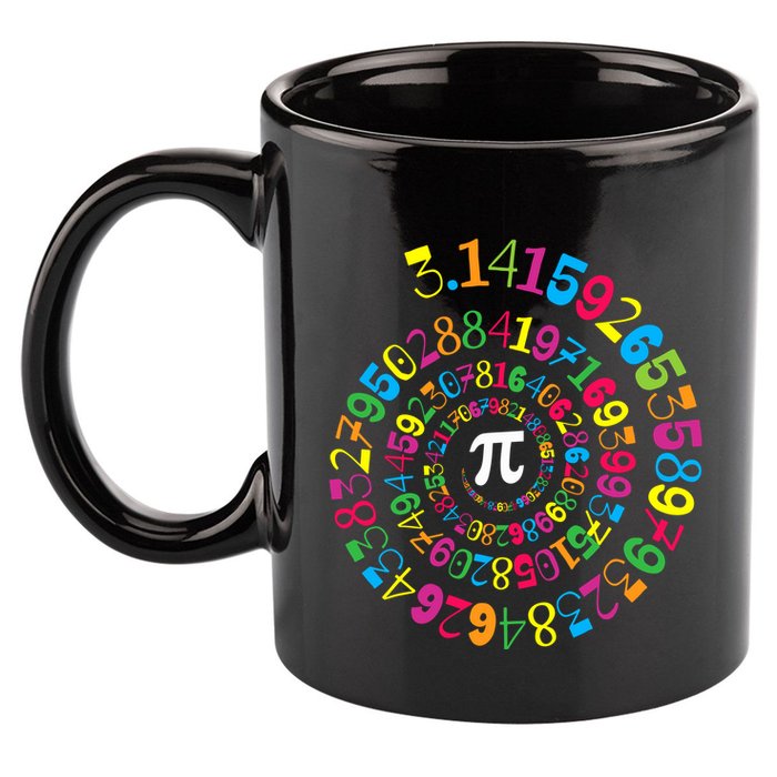 Happy Pi Day 3.14 Mathematic Math Teacher Gift Spiral Pi Day 11oz C Handle Ceramic Mug
