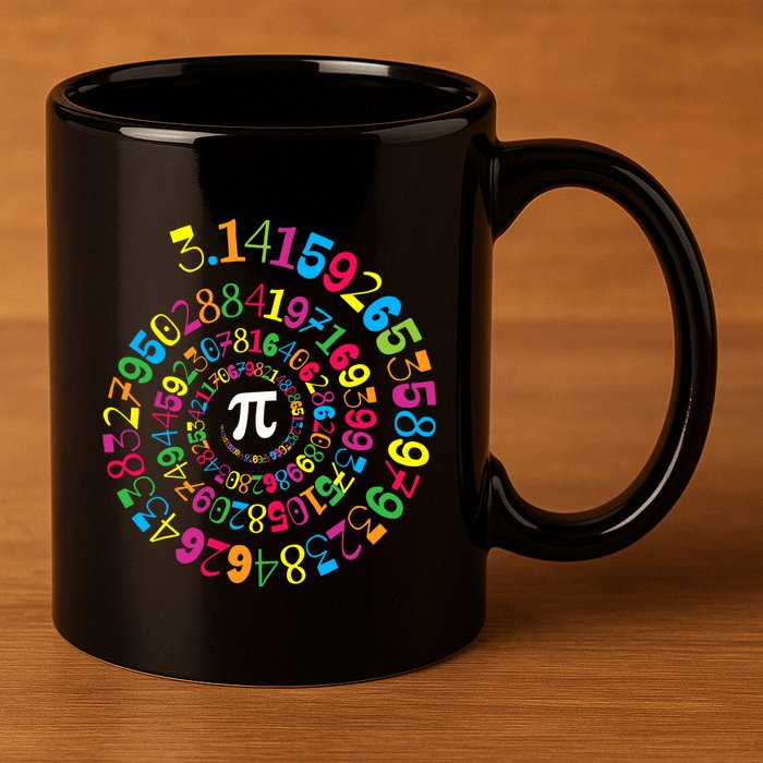 Happy Pi Day 3.14 Mathematic Math Teacher Gift Spiral Pi Day 11oz C Handle Ceramic Mug