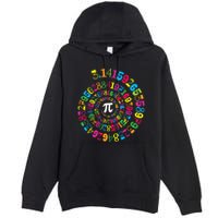 Happy Pi Day 3.14 Mathematic Math Teacher Gift Spiral Pi Day Premium Pullover Hoodie