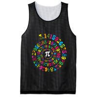 Happy Pi Day 3.14 Mathematic Math Teacher Gift Spiral Pi Day Mesh Reversible Basketball Jersey Tank