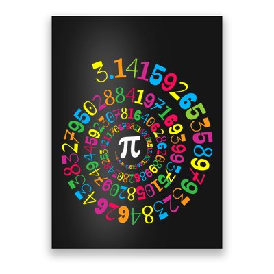 Happy Pi Day 3.14 Mathematic Math Teacher Gift Spiral Pi Day Poster
