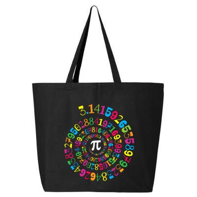 Happy Pi Day 3.14 Mathematic Math Teacher Gift Spiral Pi Day 25L Jumbo Tote