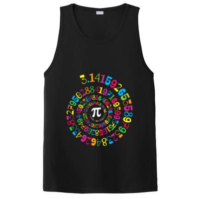 Happy Pi Day 3.14 Mathematic Math Teacher Gift Spiral Pi Day PosiCharge Competitor Tank