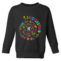 Happy Pi Day 3.14 Mathematic Math Teacher Gift Spiral Pi Day Toddler Sweatshirt