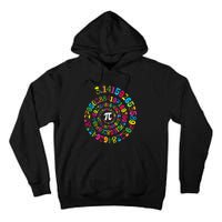 Happy Pi Day 3.14 Mathematic Math Teacher Gift Spiral Pi Day Tall Hoodie