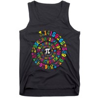 Happy Pi Day 3.14 Mathematic Math Teacher Gift Spiral Pi Day Tank Top