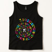 Happy Pi Day 3.14 Mathematic Math Teacher Gift Spiral Pi Day Tank Top