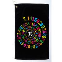 Happy Pi Day 3.14 Mathematic Math Teacher Gift Spiral Pi Day Golf Towel