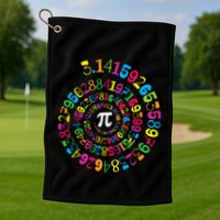 Happy Pi Day 3.14 Mathematic Math Teacher Gift Spiral Pi Day Golf Towel