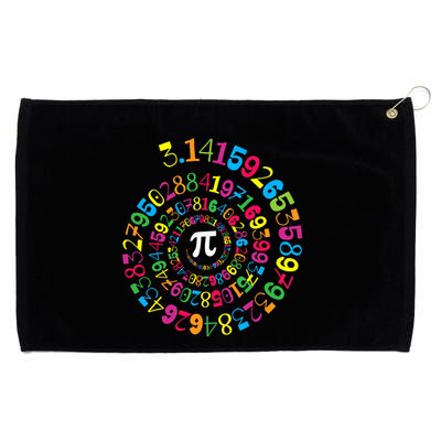 Happy Pi Day 3.14 Mathematic Math Teacher Gift Spiral Pi Day Grommeted Golf Towel
