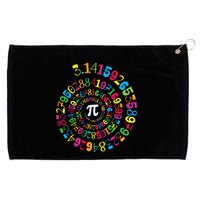 Happy Pi Day 3.14 Mathematic Math Teacher Gift Spiral Pi Day Grommeted Golf Towel